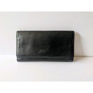 TAKIF Leather Industry Black Genuine Leather Slim Trifold 7" Wallet